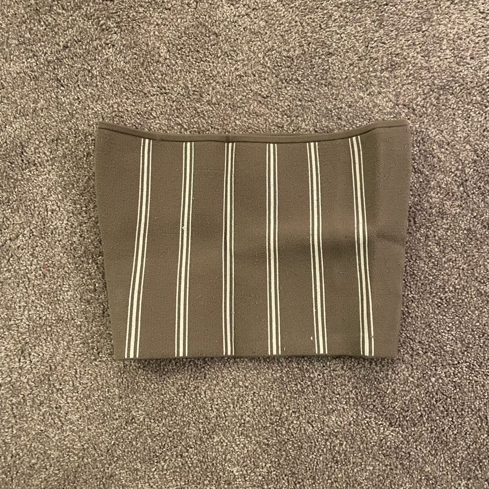 Striped Crop Tube Top; great condition!